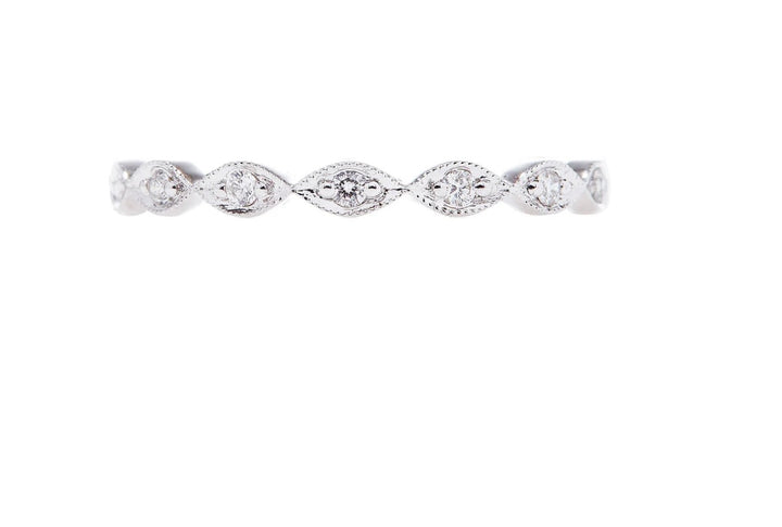 18K White Gold Eleanor White Diamond Band