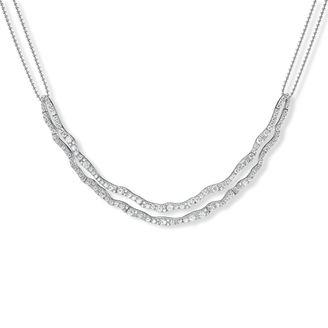18K White Gold  & Diamond "Rio"  Necklace