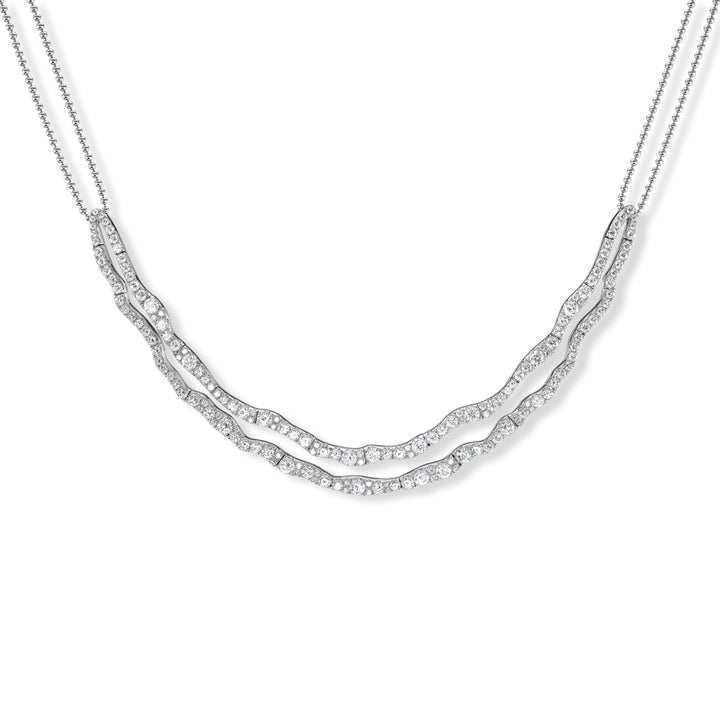 18K White Gold  & Diamond "Rio"  Necklace