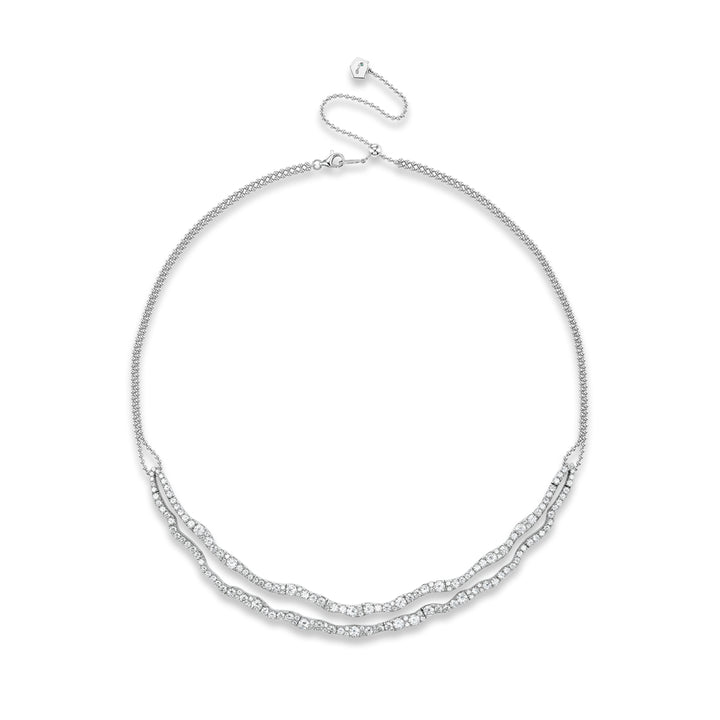 18K White Gold  & Diamond "Rio"  Necklace