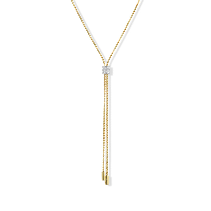 18K Yellow Gold &  Diamond Lariat-Style Aria Necklace