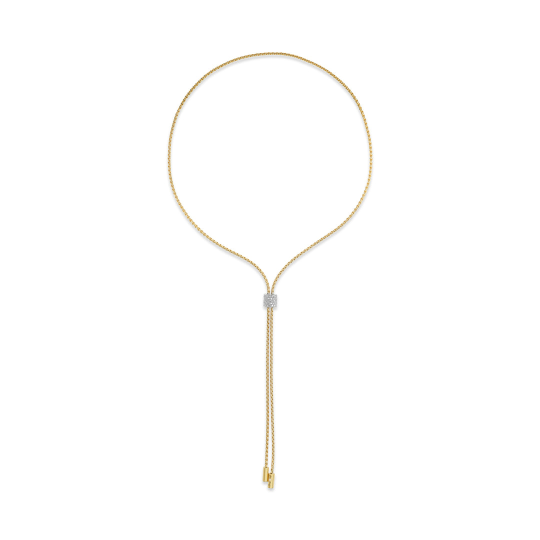 18K Yellow Gold &  Diamond Lariat-Style Aria Necklace