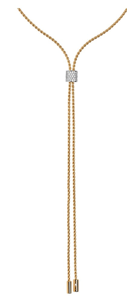 18K Yellow Gold &  Diamond Lariat-Style Aria Necklace