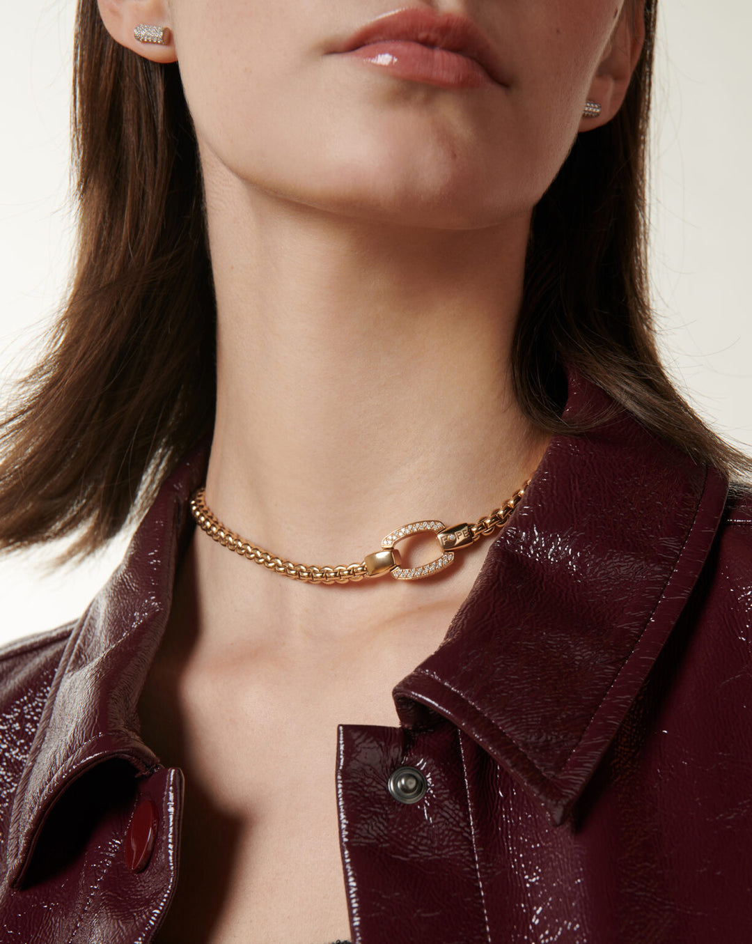 18K Yellow Gold Buckle, Flex-It Necklace with Round Brilliant Cut Diamonds (0.65 cttw)