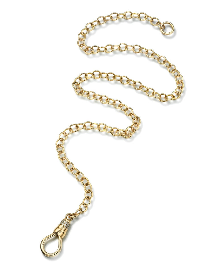 18K Yellow Gold, 17inch " Evern"  Necklace with Diamonds