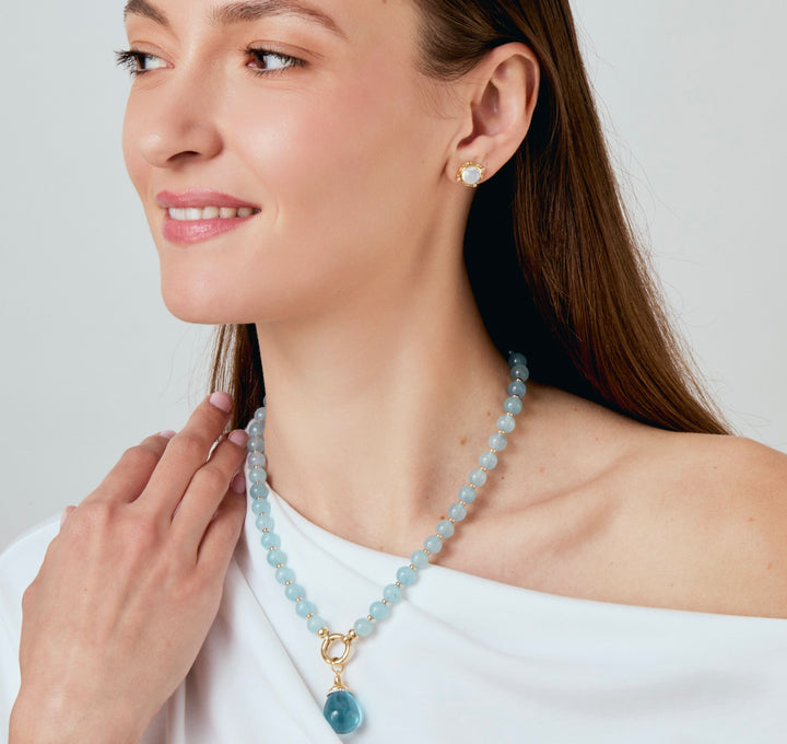 18K Yellow Gold and Aquamarine Limited Edition Story Strand Necklace