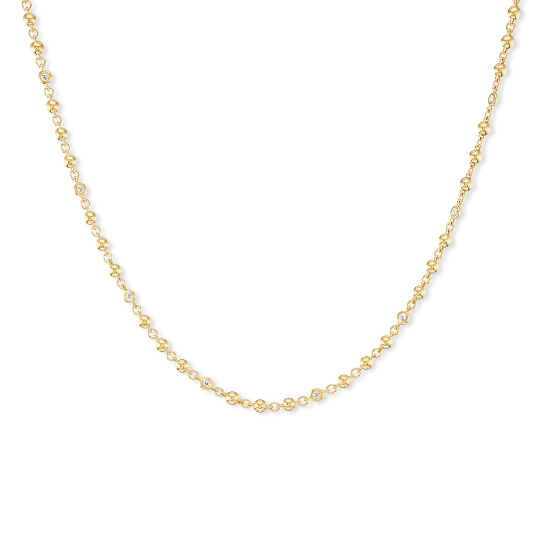 18K Yellow Gold, Diamond & Ball 18