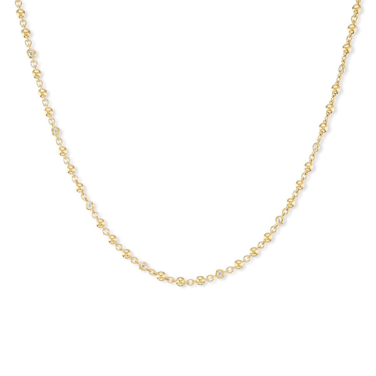 18K Yellow Gold, Diamond & Ball 18