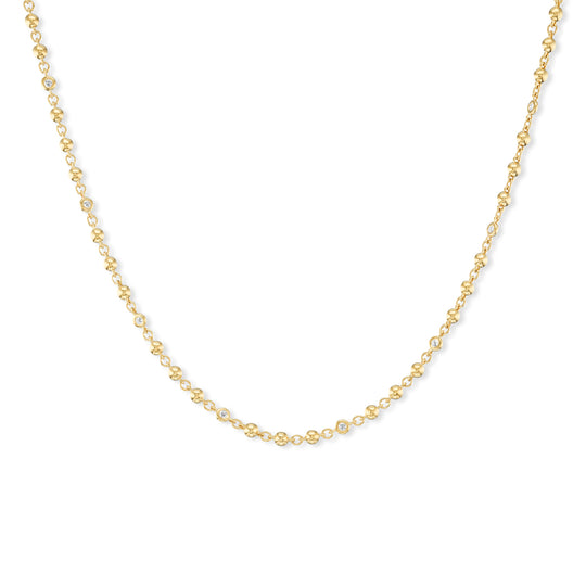 18K Yellow Gold, Diamond & Ball 18