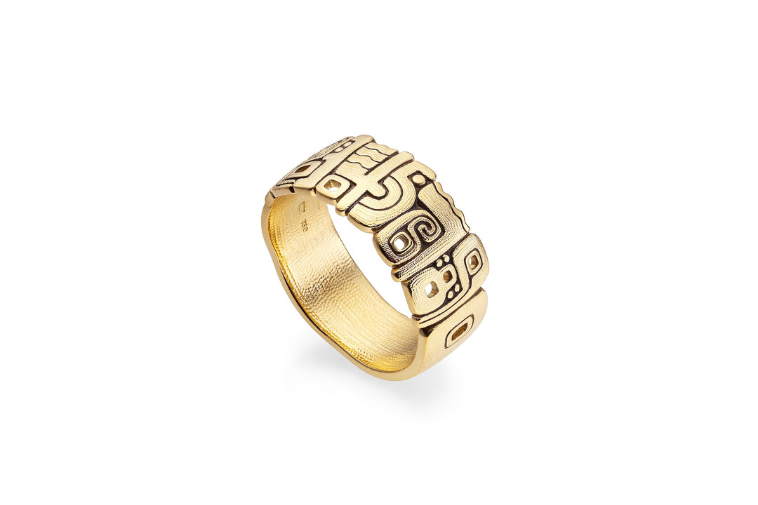 18K Yellow Gold Numbers Ring