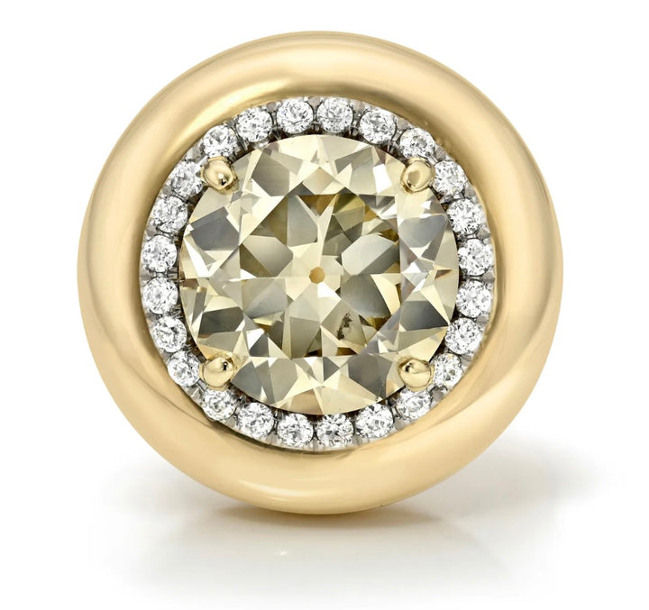 Rhoni Two Tone Diamond and !8K Yellow Gold Ring