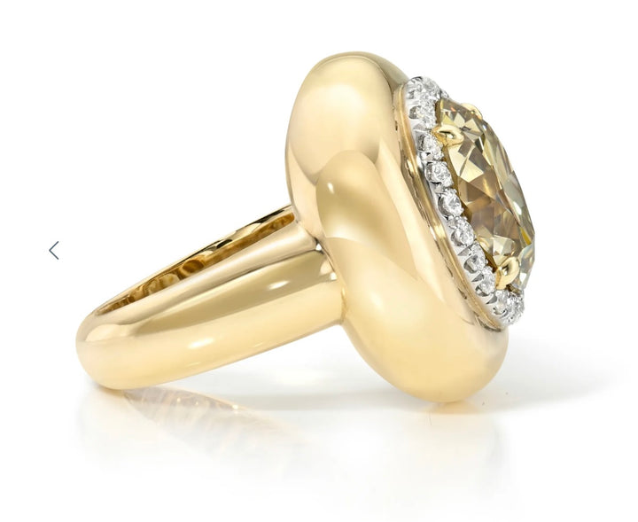 Rhoni Two Tone Diamond and !8K Yellow Gold Ring