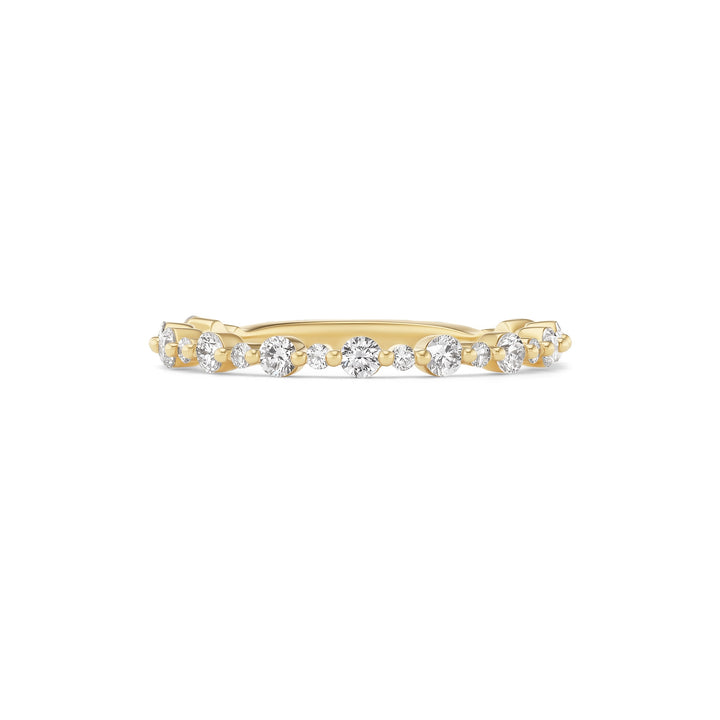 18K Yellow Gold Band with Natural Diamonds