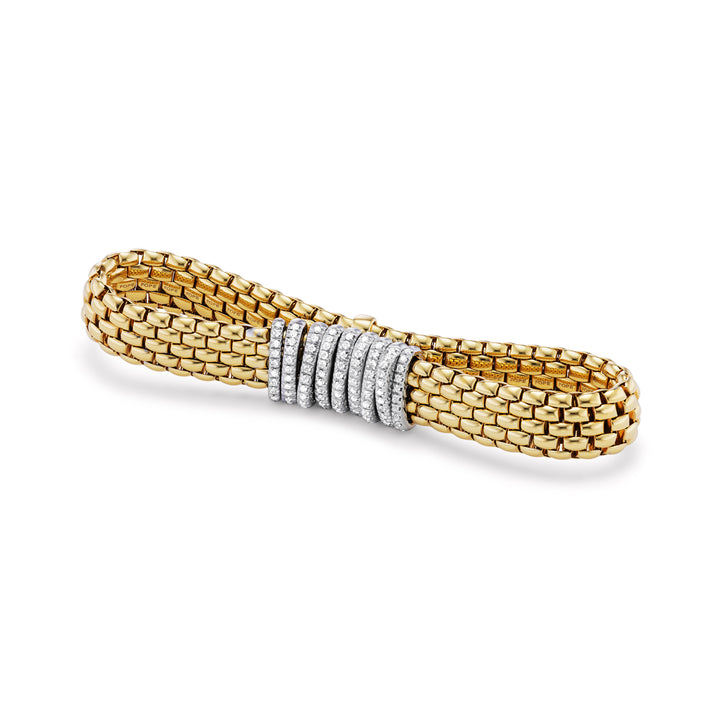 18K Yellow Gold Panorama Flex'it Diamond Bracelet