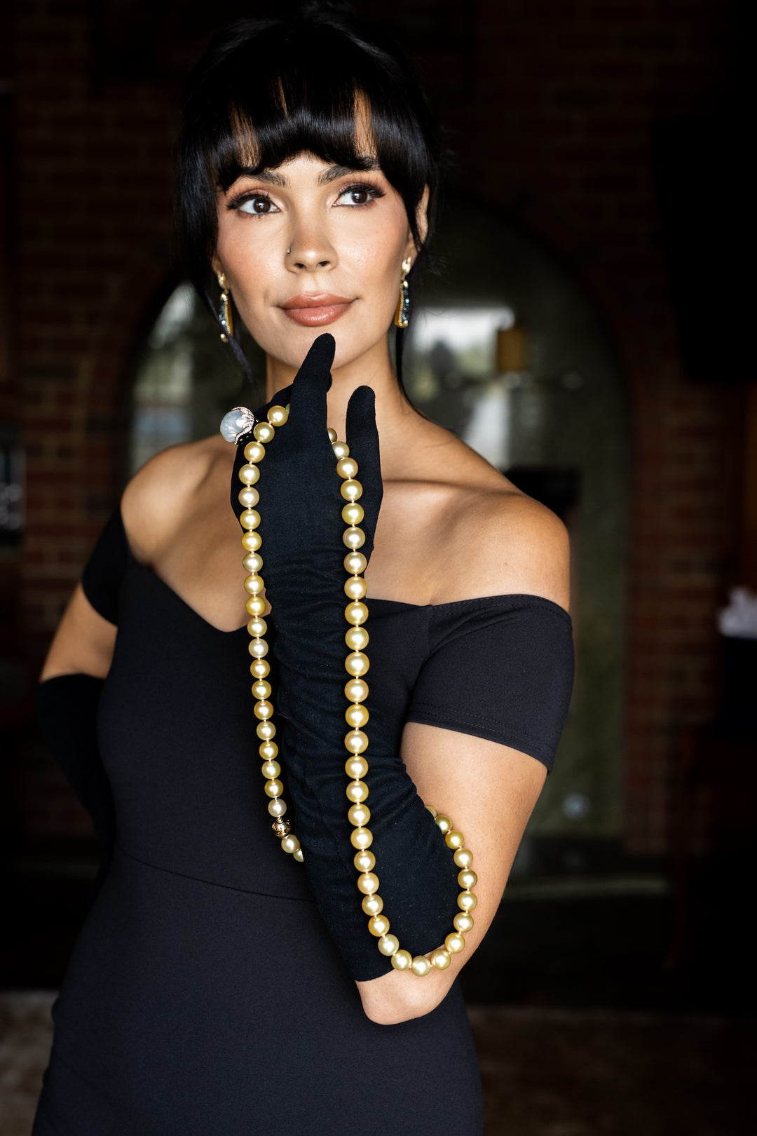 18K Yellow Gold Golden South Sea Pearl Strand