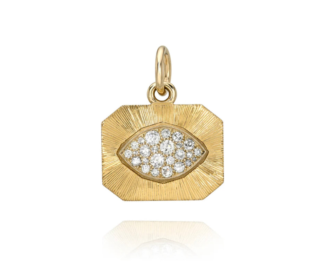 One-of-a-Kind 18K Yellow Gold  and Natural Diamond "Rena" Pendant