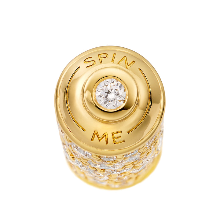 18K Yellow Gold Magic Bullet Charm with Diamonds