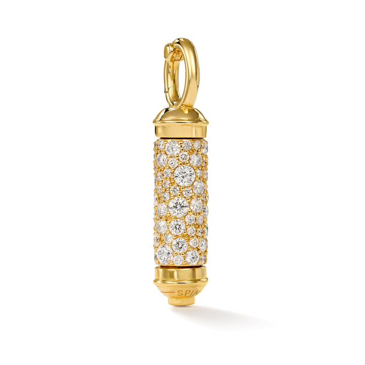 18K Yellow Gold Magic Bullet Charm with Diamonds