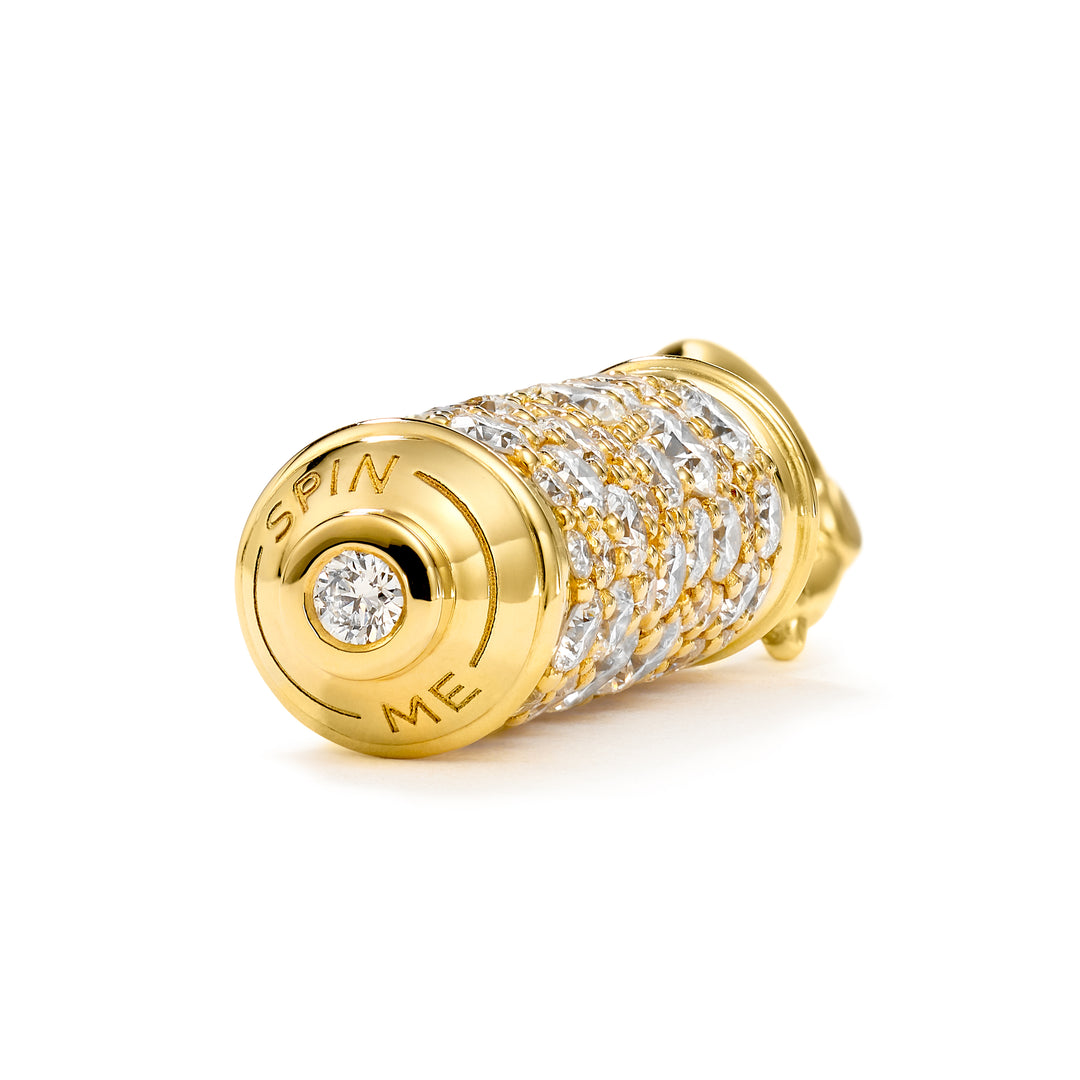 18K Yellow Gold Magic Bullet Charm with Diamonds