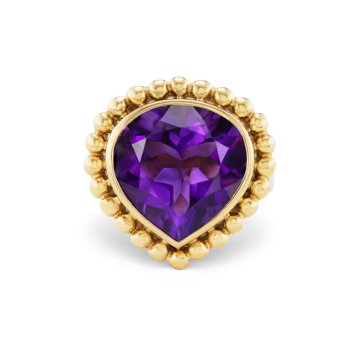 18K Yellow Gold & Amethyst Ring