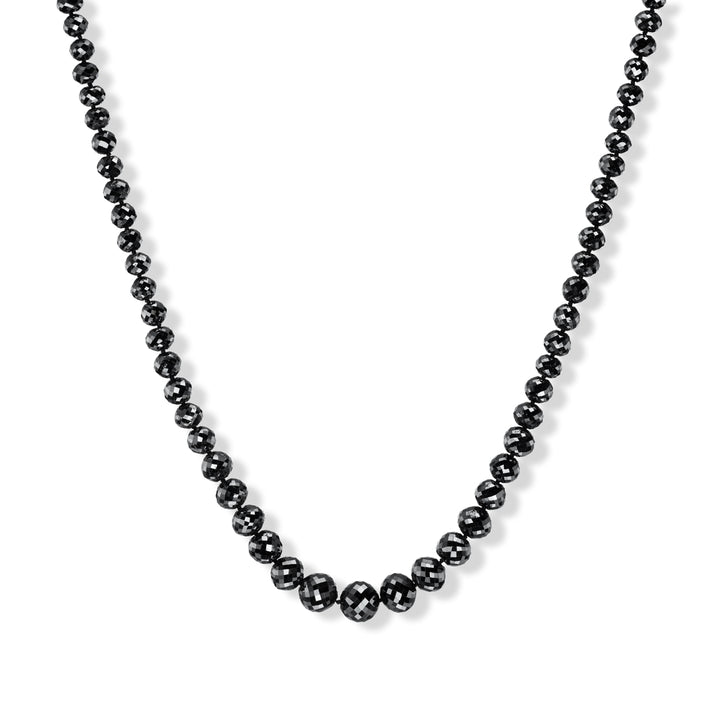 18K Yellow Gold Black Diamond Necklace