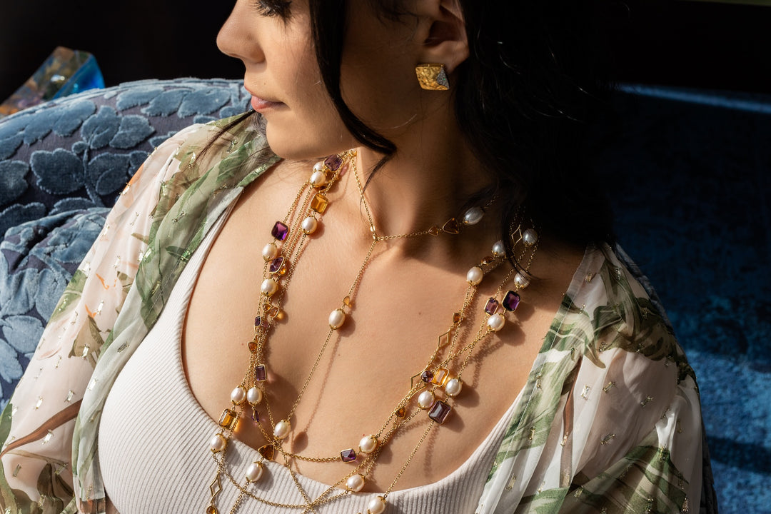 18K Yellow Gold & Citrine "Baldwin" Necklace