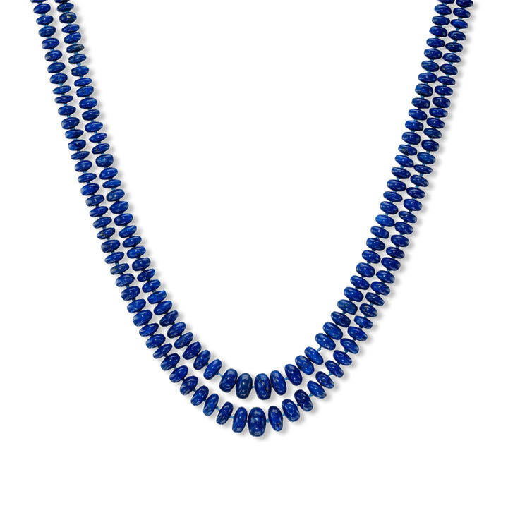 14K Yellow Gold &  Lapis Bead Necklace