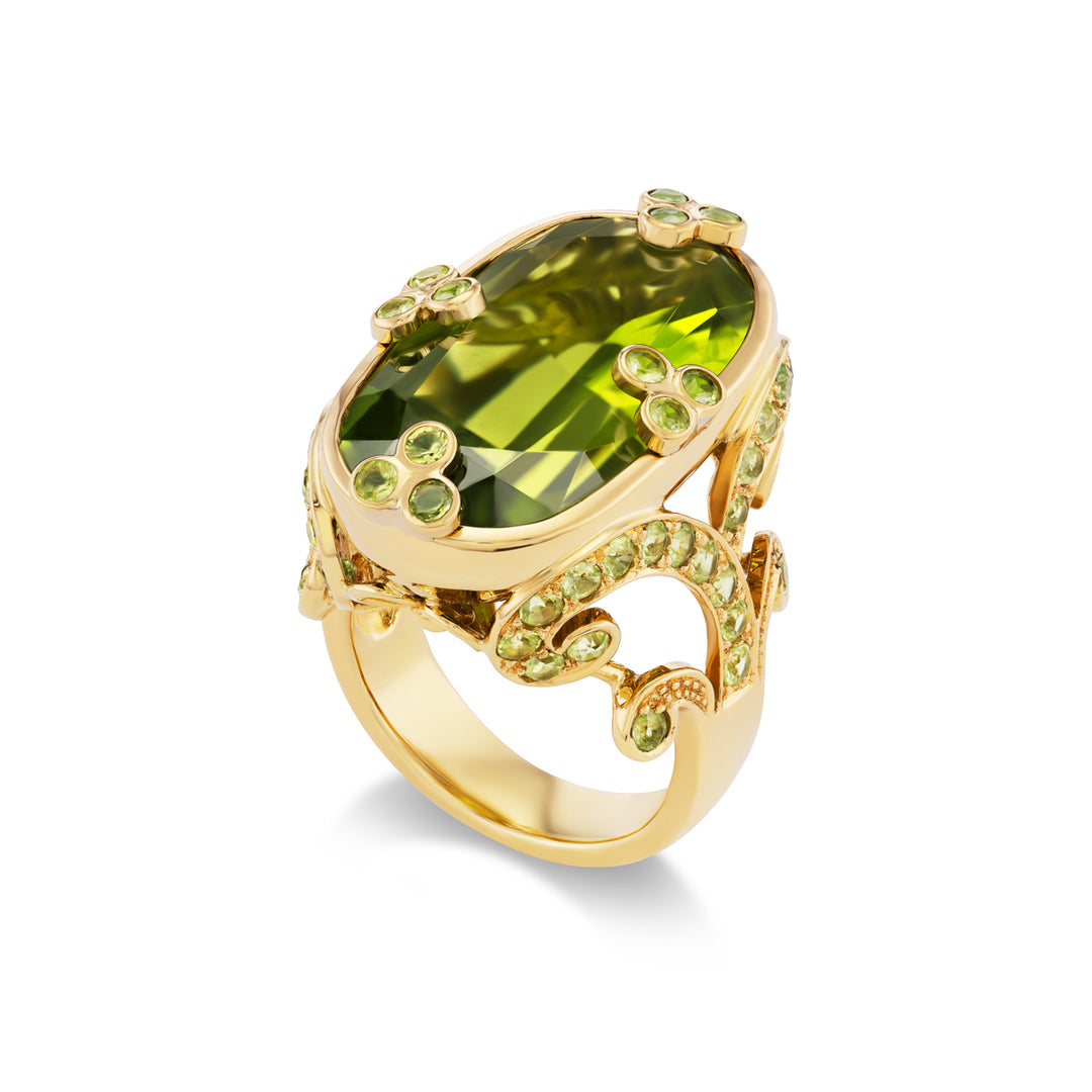 18K Yellow Gold &  Peridot Ring