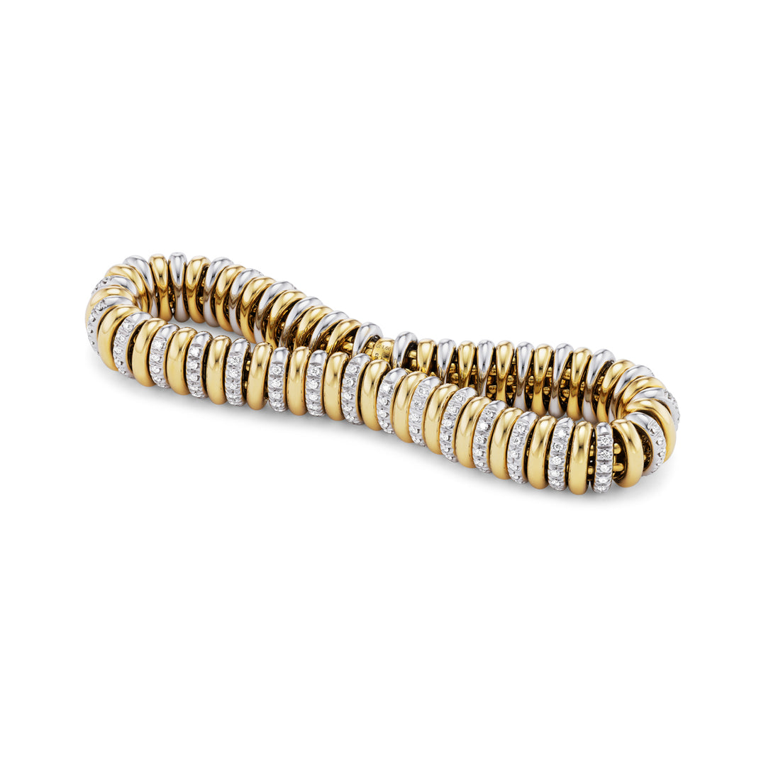 18K Yellow and White Gold &  Diamond Vendome Flex 'it Bracelet