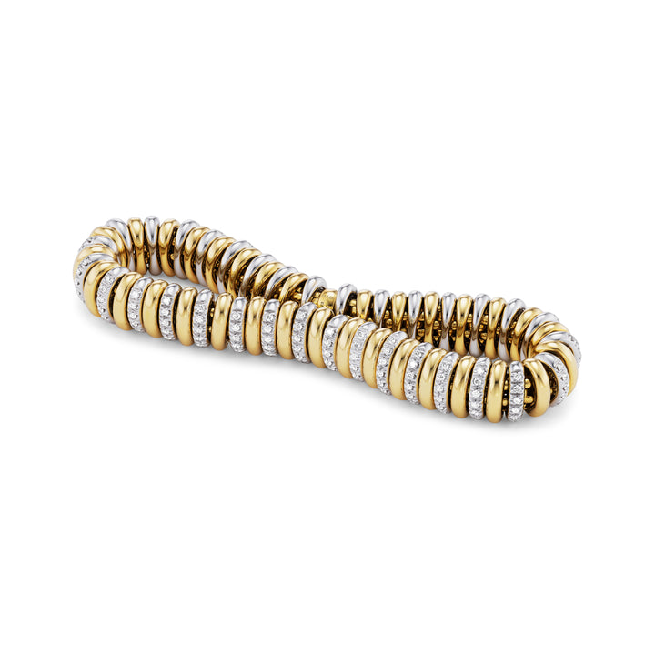 18K Yellow and White Gold &  Diamond Vendome Flex 'it Bracelet