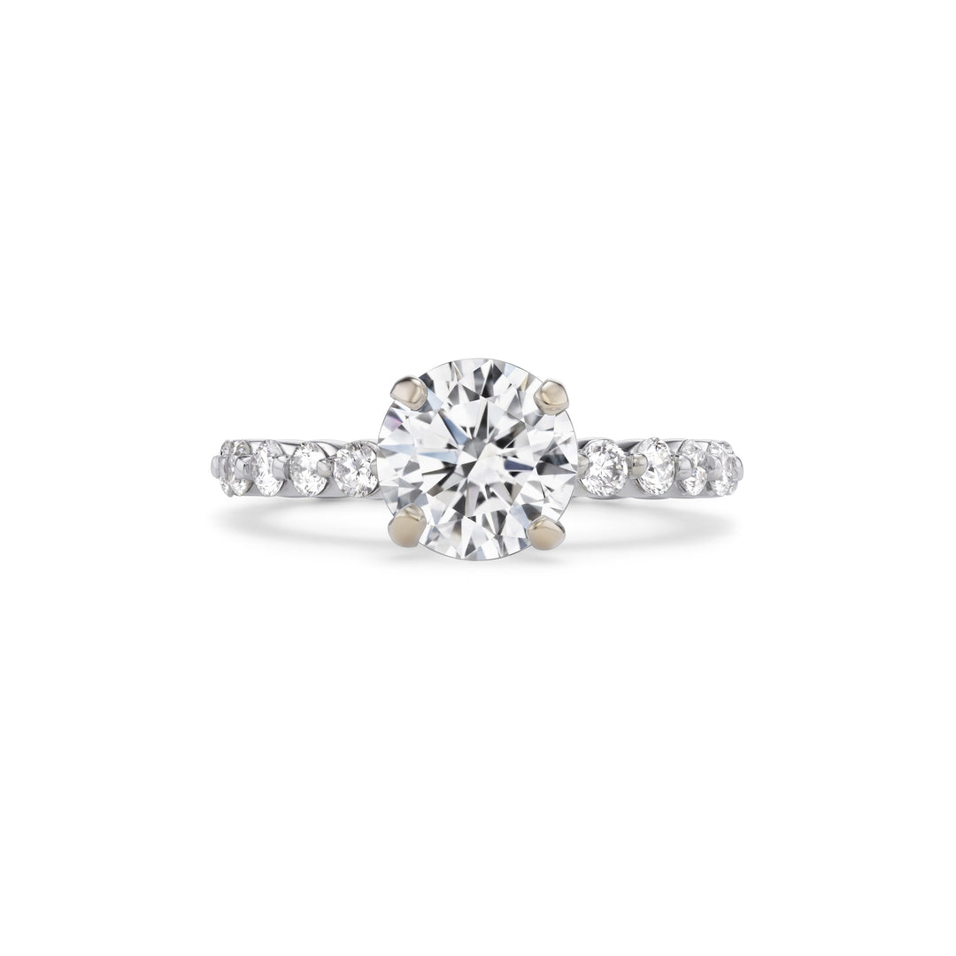 18K White Gold & Lab Grown Round Brilliant Diamond Ring Stone