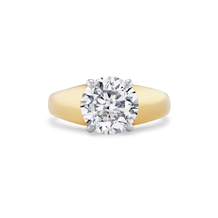 18K Yellow Gold Modern Madison Engagement Ring Stone