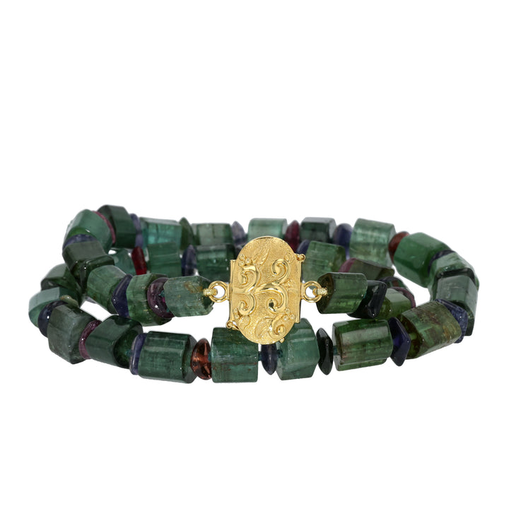 18K Yellow Gold &  Multi-Colored Tourmaline Bracelet/Necklace