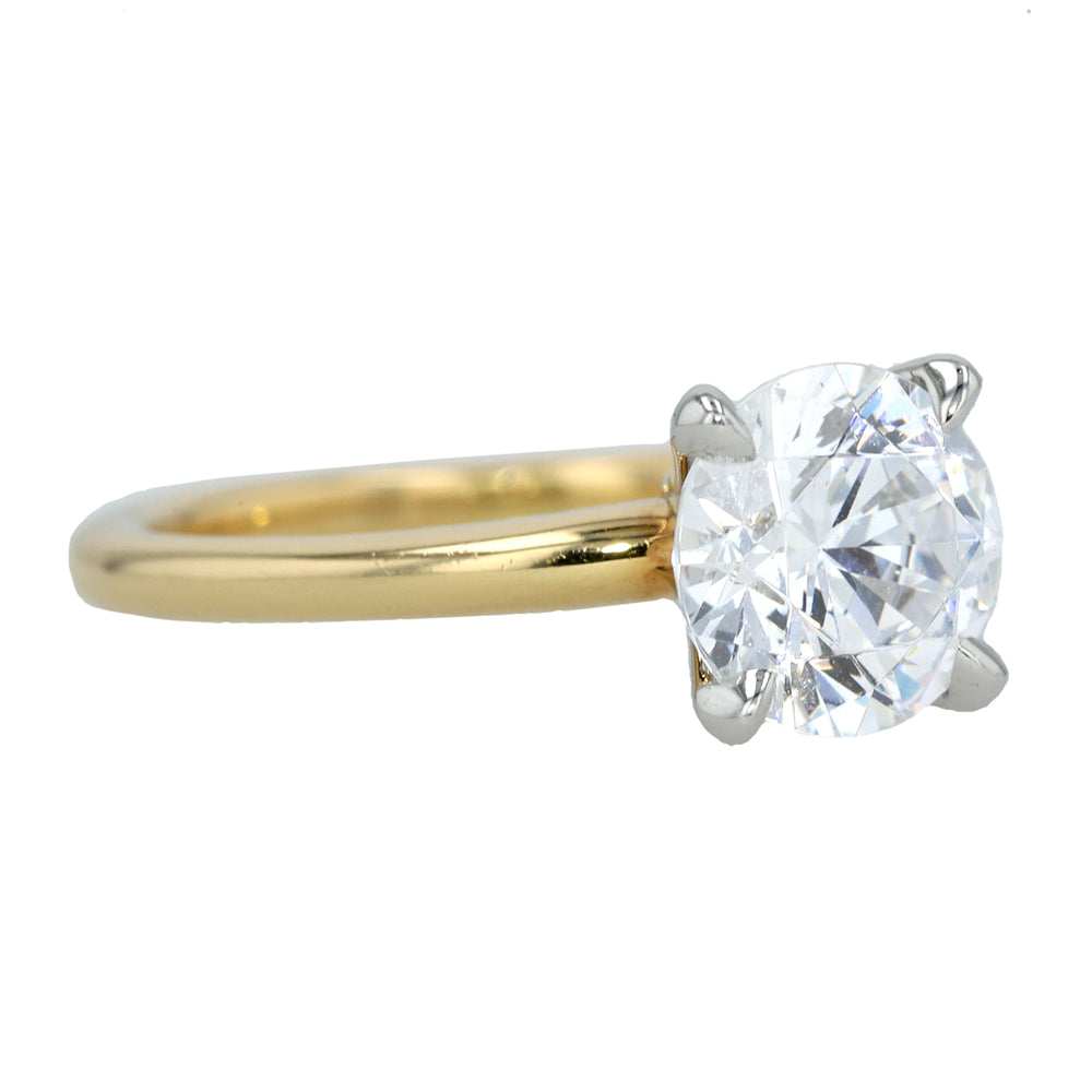 18K Yellow Gold Nolita Engagement Ring Side View