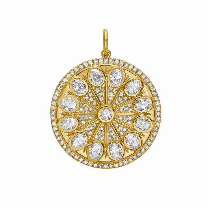 18K Yellow Gold Serenity Diamond Amulet Pendant (2.50 cttw)