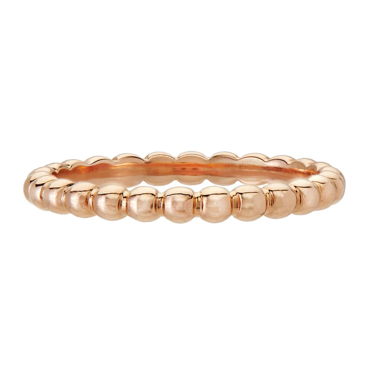 18K Rose Gold Bead Band