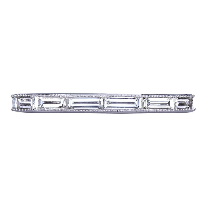 18K White Gold Silhouette White Diamond Eternity Band