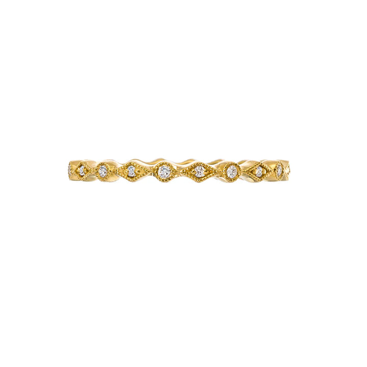 18K Yellow Gold Isabella Brilliant Cut White Diamond Eternity Band