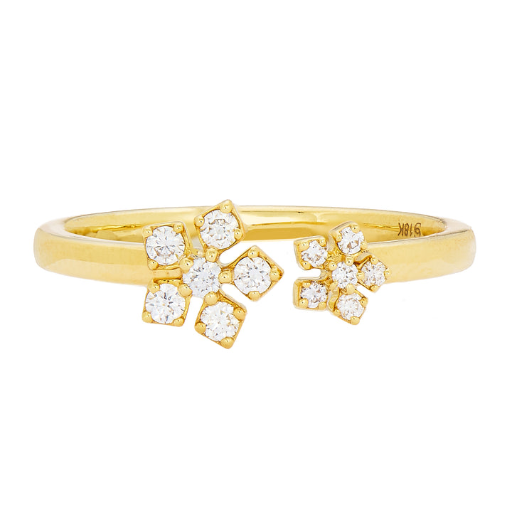 18K Yellow Gold "Enchanted Garden" Diamond Open Ring