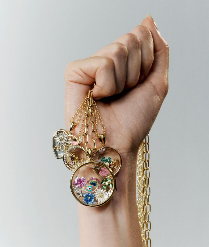 14K YG Large Heart Locket and Chain