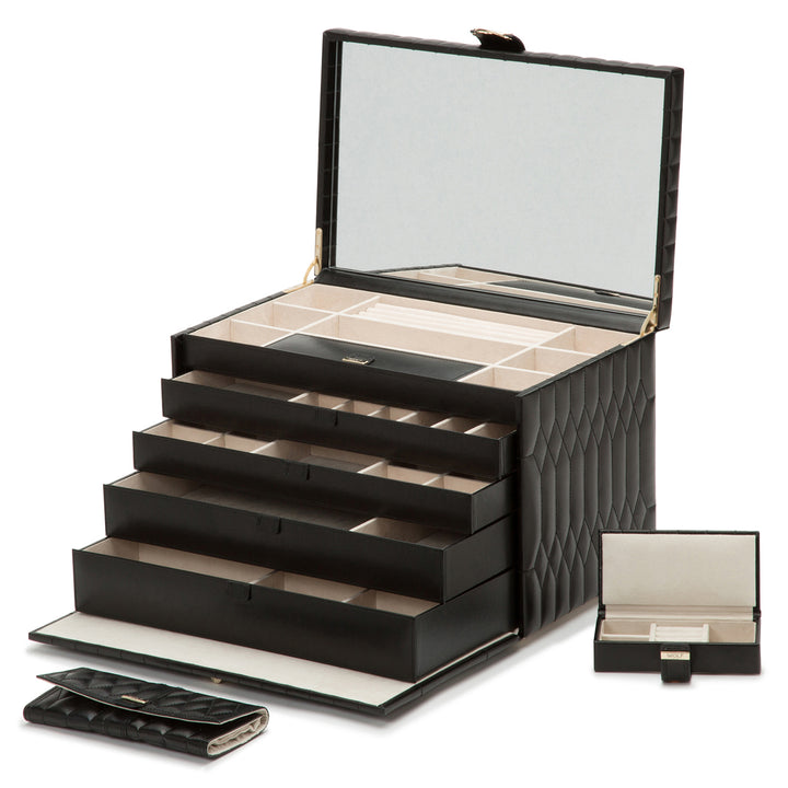 Extra Large Black Caroline Jewelry Case