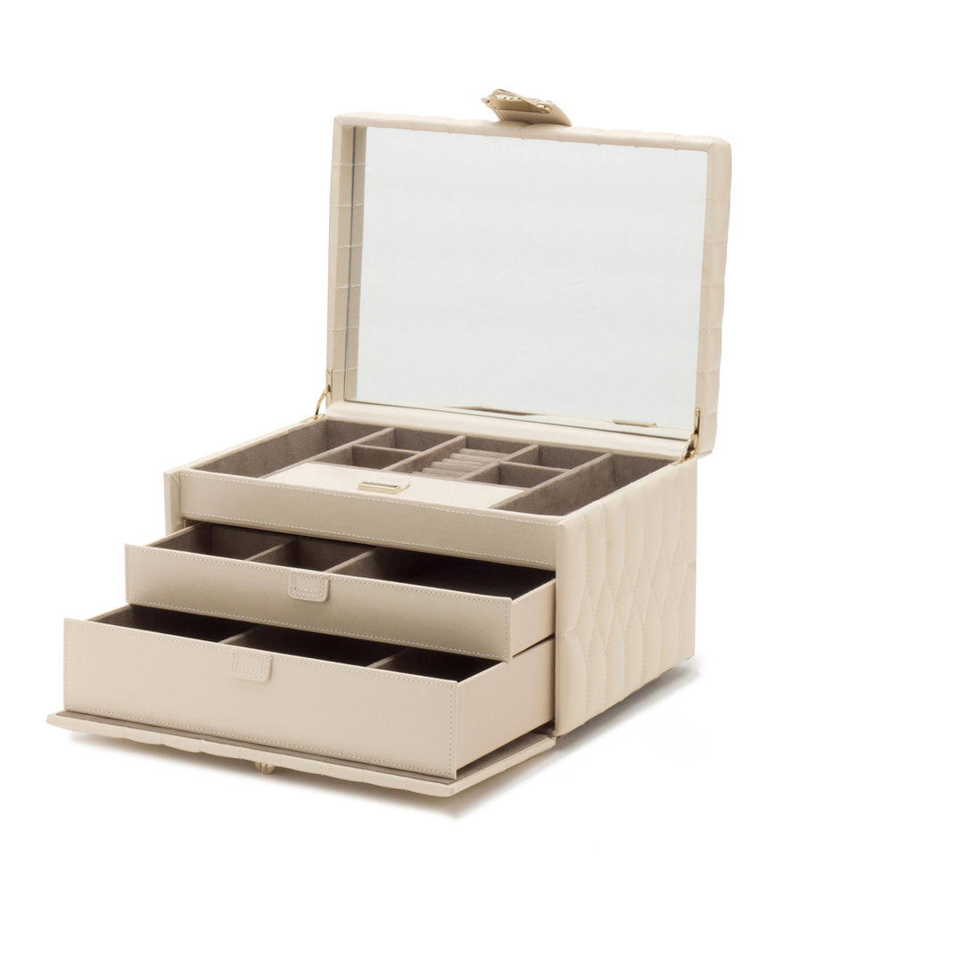 Caroline Medium Ivory Jewelry Case