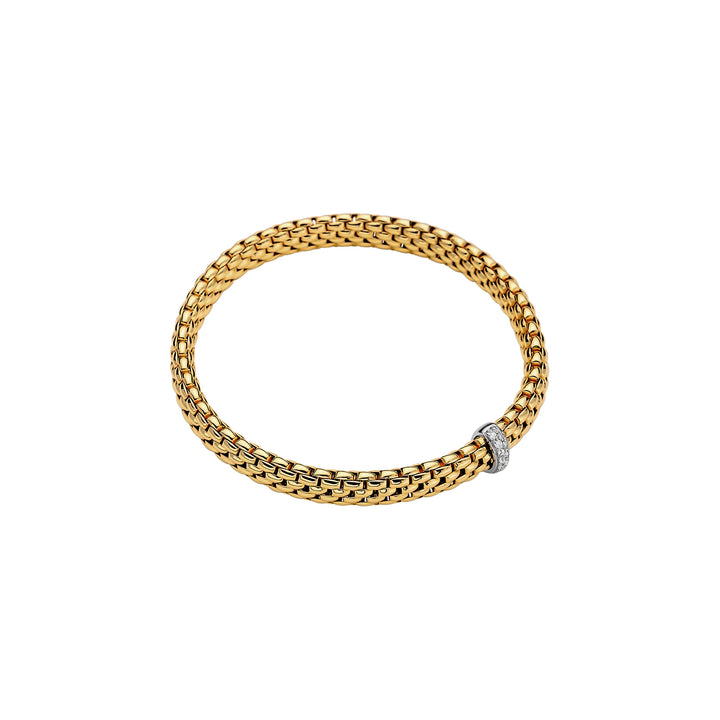 18K Yellow Gold & Diamond Flex'It Bracelet from FOPE Vendome Collection