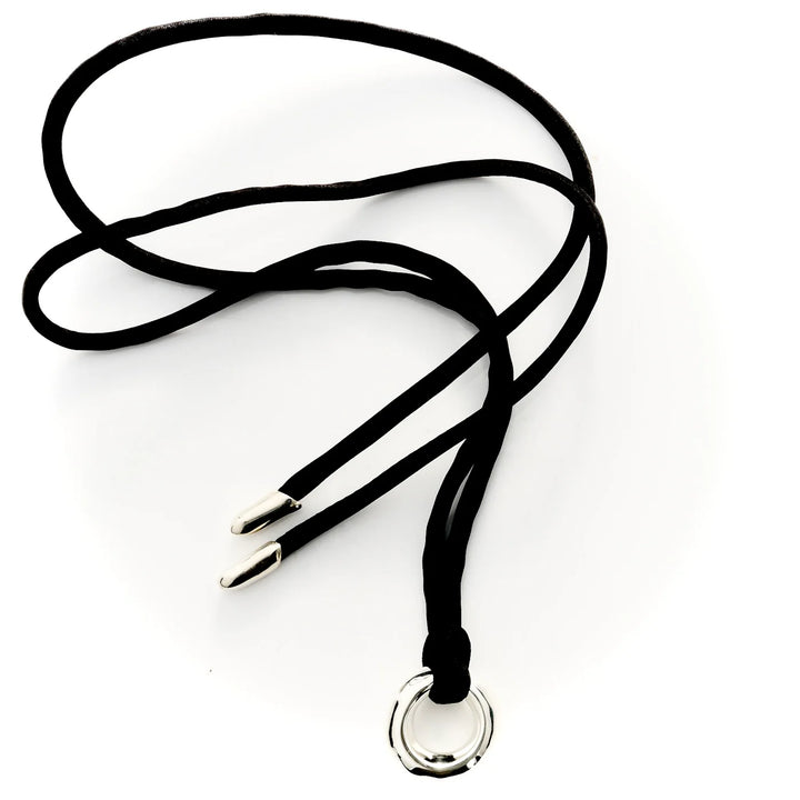 "Moza" Sterling Silver Pendant on Silk Cord