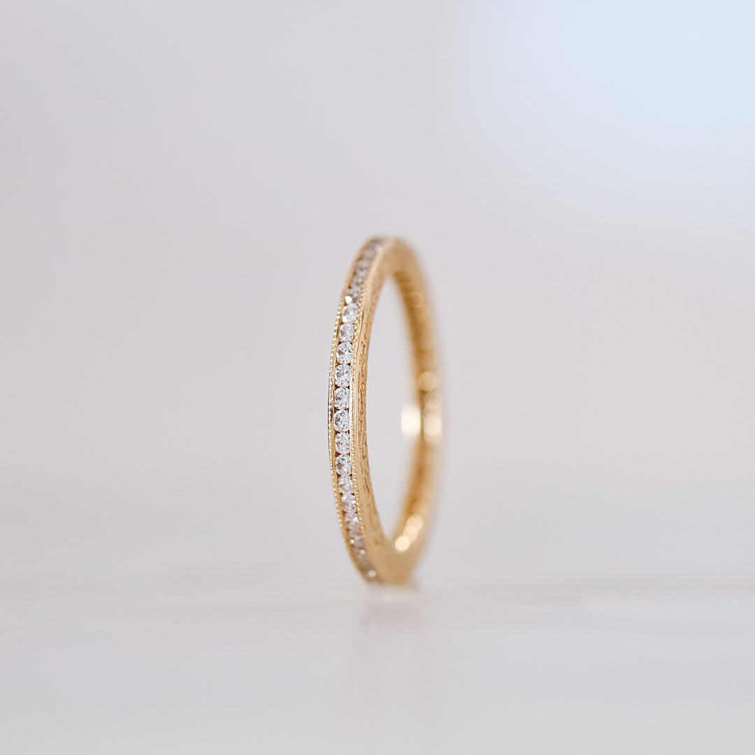 18K Yellow Gold Channel Diamond Eternity Band