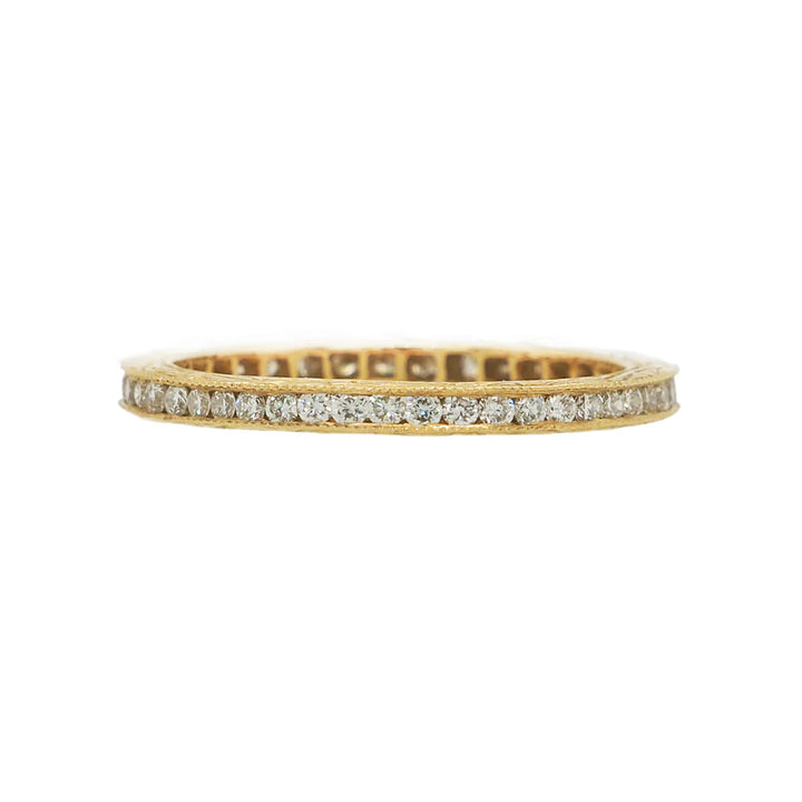 18K Yellow Gold Channel Diamond Eternity Band