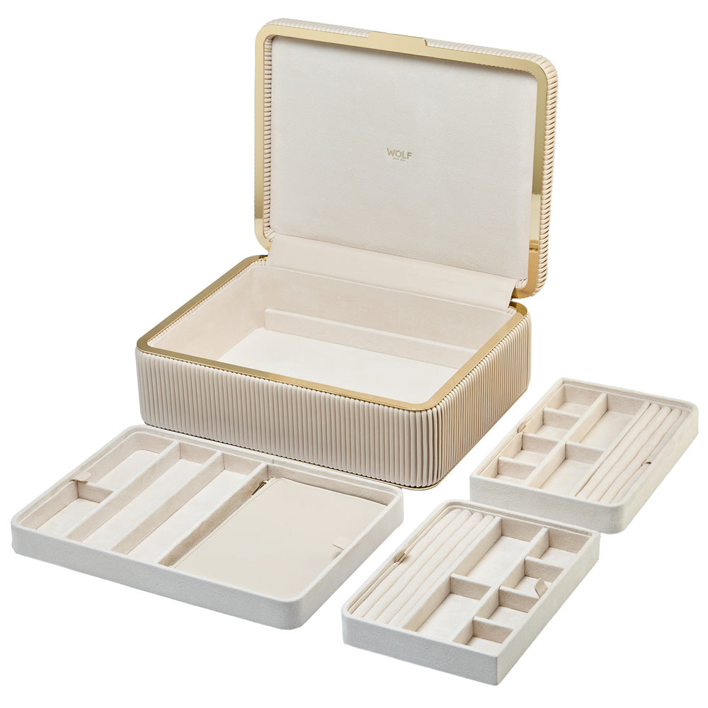 Bella Large Jewelry Box in Bone