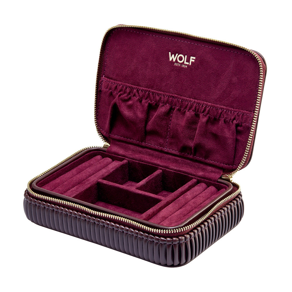 Bella Jewelry Zip Case in Bordeaux