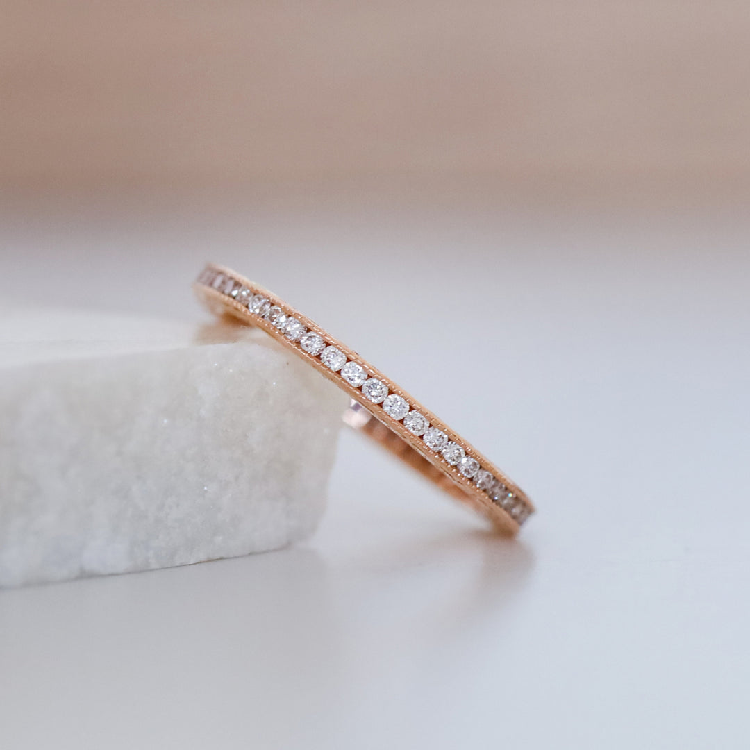 18K Yellow Gold Channel Diamond Eternity Band