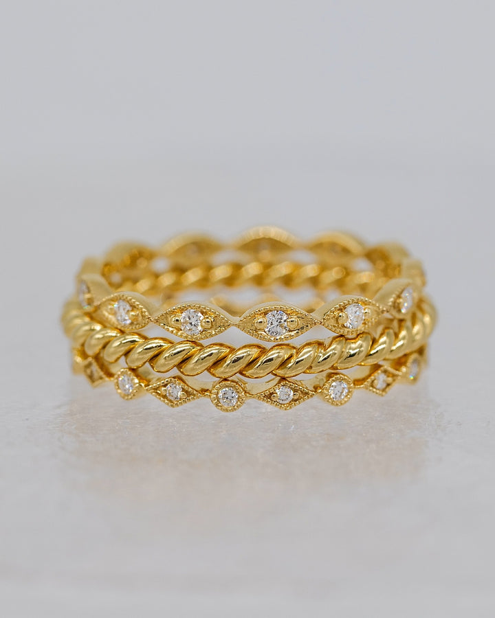 18K Yellow Gold Sona Rope Band